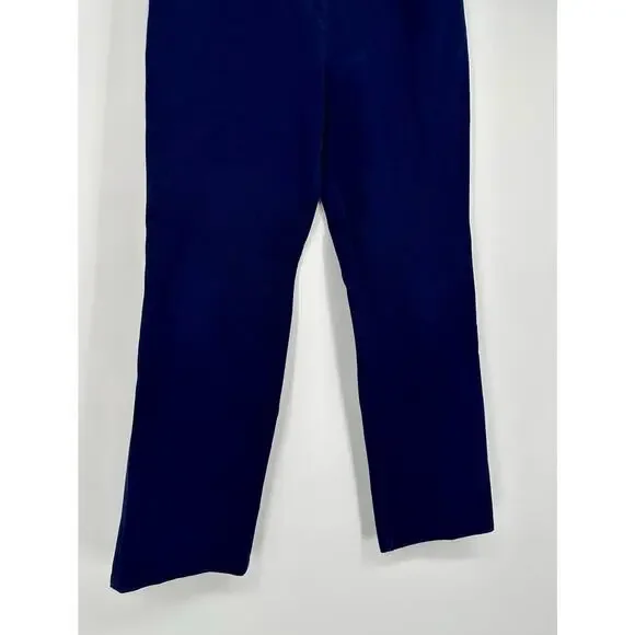 St. John Collection Twill Straight Leg Pant Size 6 Navy - Picture 5 of 10